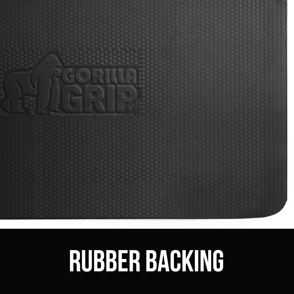 image:imageGORILLA GRIP Comfortable Cushioned Kitchen Mats for Floor 12 Inch Thick Ergonomic Standing Desk Anti Fatigue Mat Waterproof and Stain Resistant Pebbled Top Padded Foam Rug 17x24 17x48 GreyCharcoal