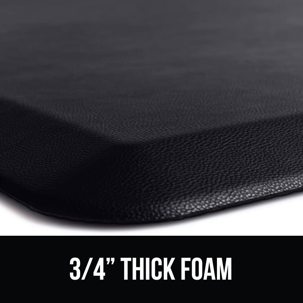 image:imageGORILLA GRIP Comfortable Cushioned Kitchen Mats for Floor 12 Inch Thick Ergonomic Standing Desk Anti Fatigue Mat Waterproof and Stain Resistant Pebbled Top Padded Foam Rug 17x24 17x48 GreyBlack