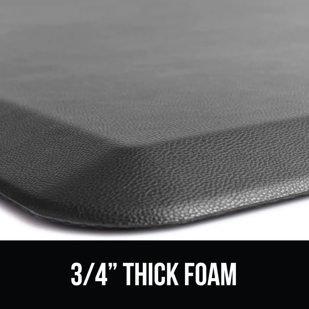 image:imageGORILLA GRIP Comfortable Cushioned Kitchen Mats for Floor 12 Inch Thick Ergonomic Standing Desk Anti Fatigue Mat Waterproof and Stain Resistant Pebbled Top Padded Foam Rug 17x24 17x48 GreyGrey