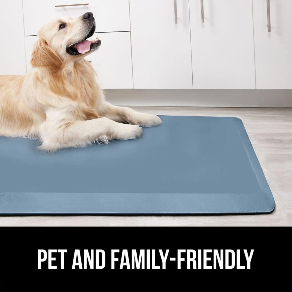 image:imageGORILLA GRIP Comfortable Cushioned Kitchen Mats for Floor 12 Inch Thick Ergonomic Standing Desk Anti Fatigue Mat Waterproof and Stain Resistant Pebbled Top Padded Foam Rug 17x24 17x48 GreySky Blue