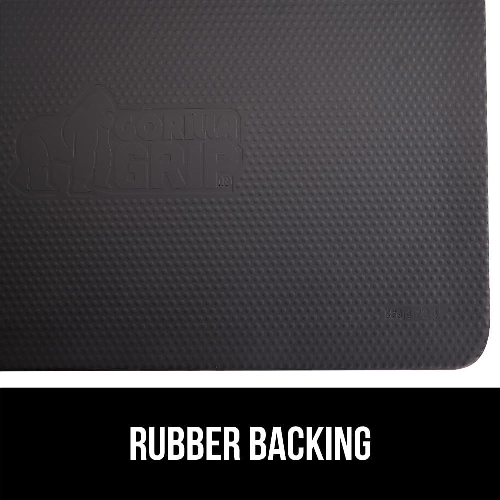 image:imageGORILLA GRIP Comfortable Cushioned Kitchen Mats for Floor 12 Inch Thick Ergonomic Standing Desk Anti Fatigue Mat Waterproof and Stain Resistant Pebbled Top Padded Foam Rug 17x24 17x48 GreySky Blue