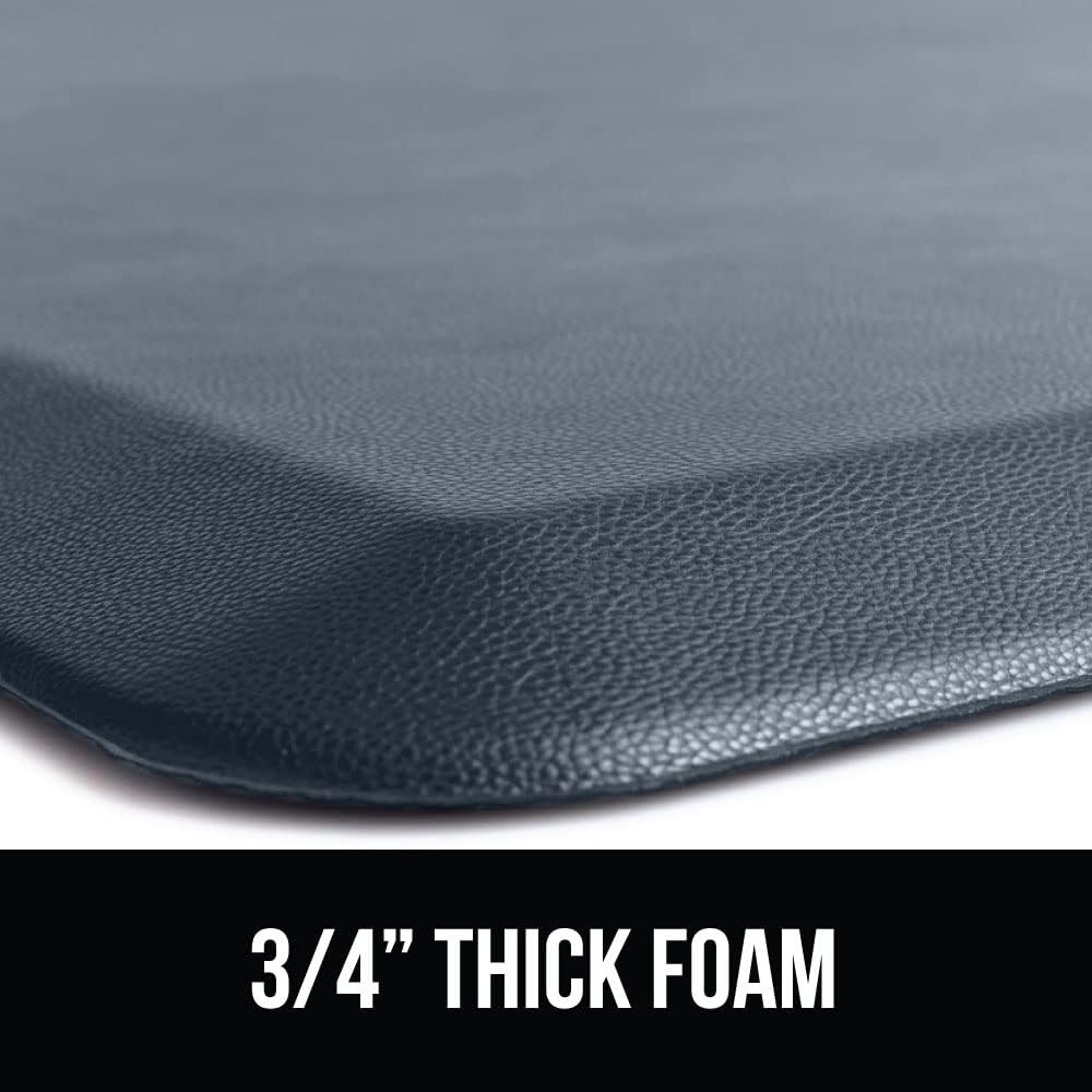 image:imageGORILLA GRIP Comfortable Cushioned Kitchen Mats for Floor 12 Inch Thick Ergonomic Standing Desk Anti Fatigue Mat Waterproof and Stain Resistant Pebbled Top Padded Foam Rug 17x24 17x48 GreyCharcoal