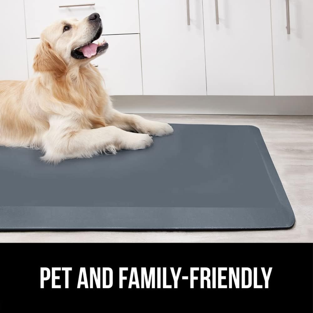 image:imageGORILLA GRIP Comfortable Cushioned Kitchen Mats for Floor 12 Inch Thick Ergonomic Standing Desk Anti Fatigue Mat Waterproof and Stain Resistant Pebbled Top Padded Foam Rug 17x24 17x48 GreyCharcoal