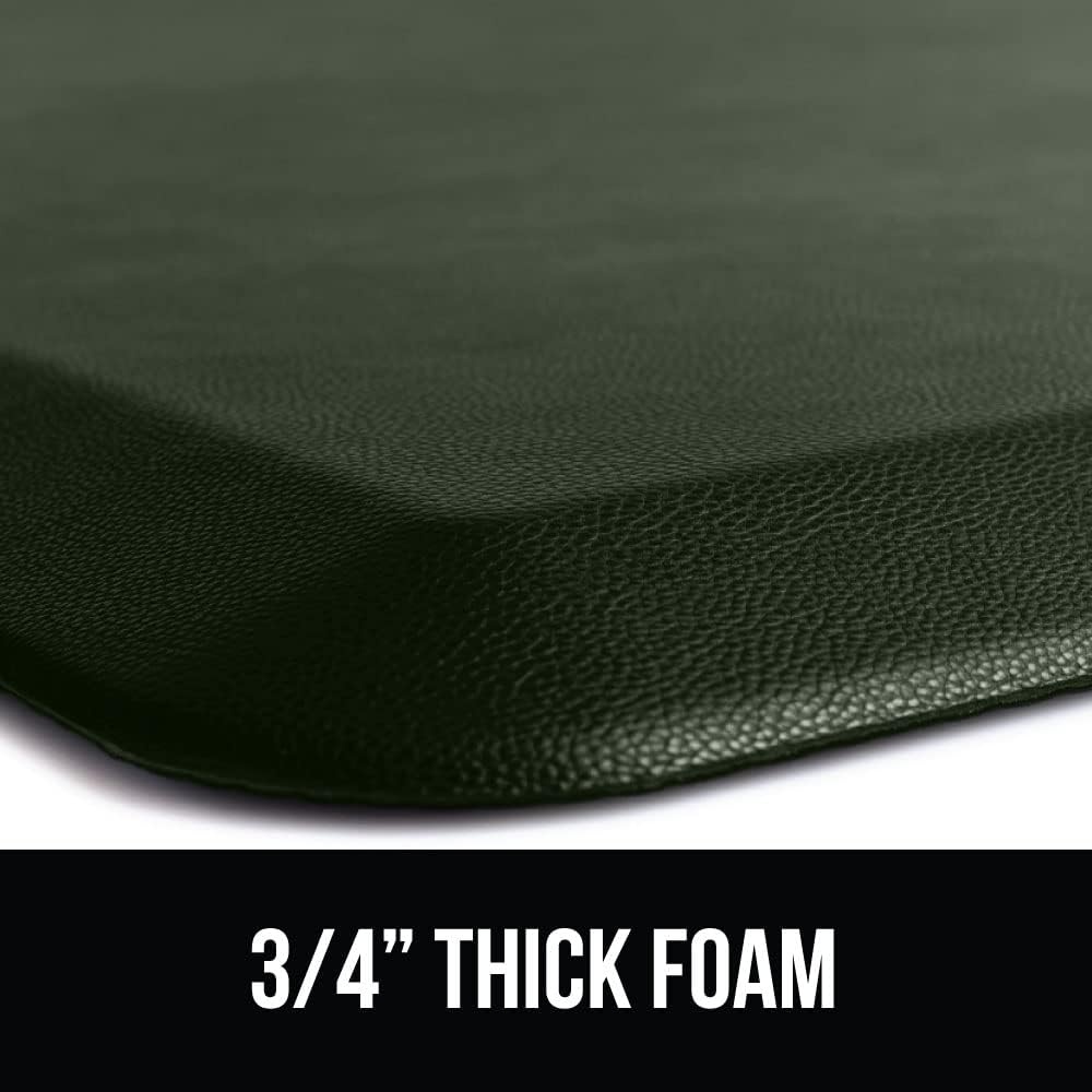 image:imageGORILLA GRIP Comfortable Cushioned Kitchen Mats for Floor 12 Inch Thick Ergonomic Standing Desk Anti Fatigue Mat Waterproof and Stain Resistant Pebbled Top Padded Foam Rug 17x24 17x48 GreyHunter