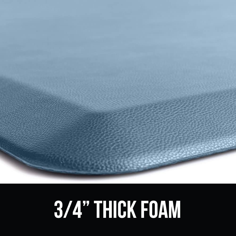 image:imageGORILLA GRIP Comfortable Cushioned Kitchen Mats for Floor 12 Inch Thick Ergonomic Standing Desk Anti Fatigue Mat Waterproof and Stain Resistant Pebbled Top Padded Foam Rug 17x24 17x48 GreySky Blue