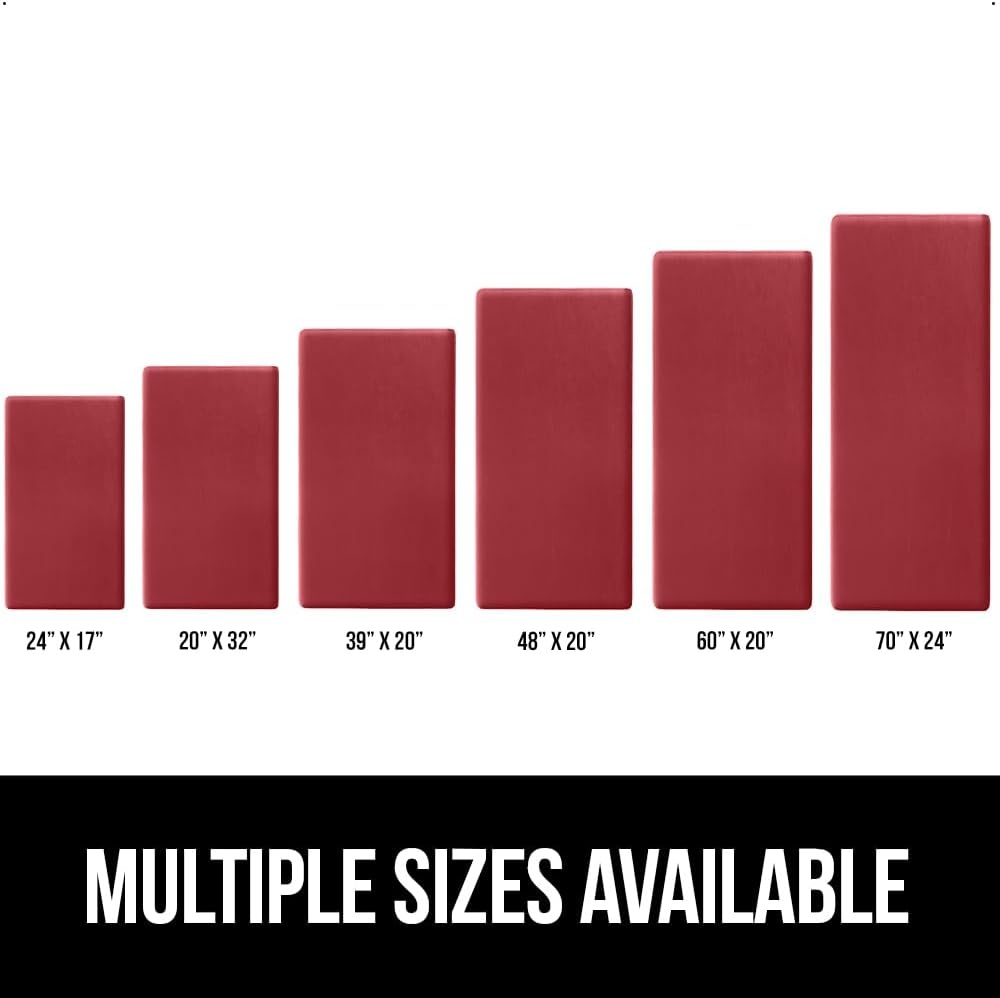 image:imageGORILLA GRIP Comfortable Cushioned Kitchen Mats for Floor 12 Inch Thick Ergonomic Standing Desk Anti Fatigue Mat Waterproof and Stain Resistant Pebbled Top Padded Foam Rug 17x24 17x48 GreyRed