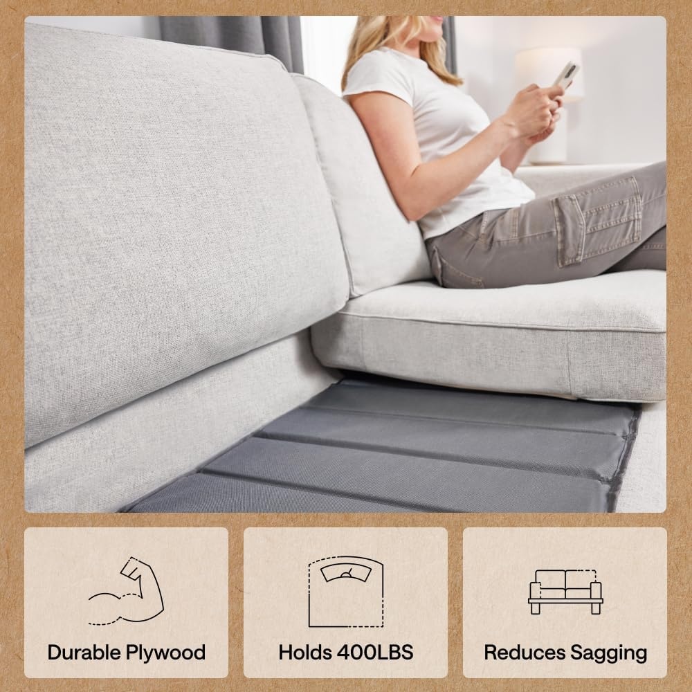 image:imageGORILLA GRIP Heavy Duty Couch Cushion Support Board to Fix Sagging Sofas 215 x 70 Sofa Slip Resistant Thick Boards Add Strong Seat Supports Replacement Stuffing Firmer Couches Accessories Grey