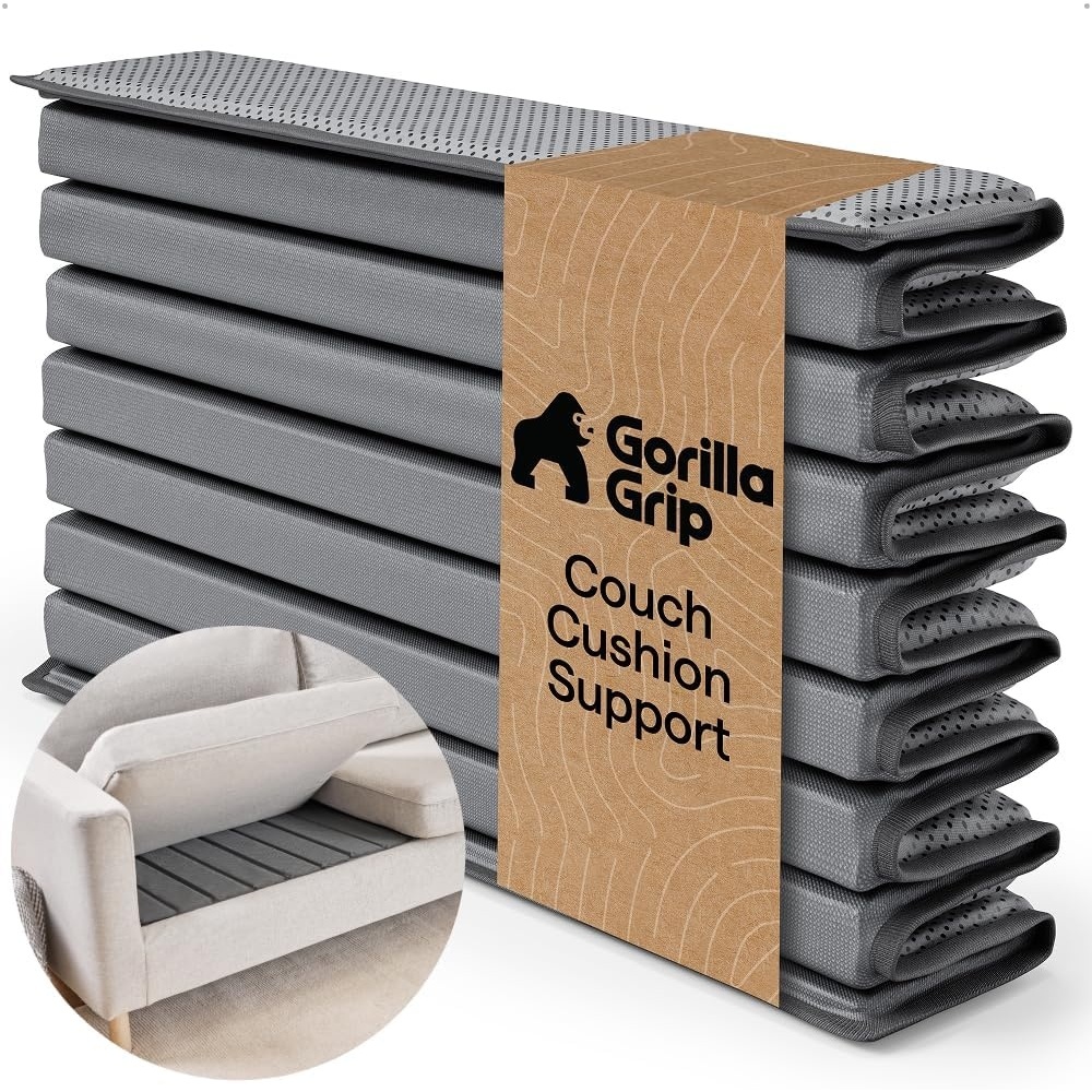 image:imageGORILLA GRIP Heavy Duty Couch Cushion Support Board to Fix Sagging Sofas 215 x 70 Sofa Slip Resistant Thick Boards Add Strong Seat Supports Replacement Stuffing Firmer Couches Accessories Grey