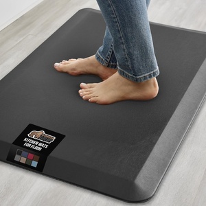 image:imageGORILLA GRIP Comfortable Cushioned Kitchen Mats for Floor 12 Inch Thick Ergonomic Standing Desk Anti Fatigue Mat Waterproof and Stain Resistant Pebbled Top Padded Foam Rug 17x24  17x48 GreyBlack