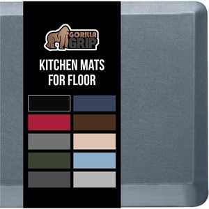 image:imageGORILLA GRIP Comfortable Cushioned Kitchen Mats for Floor 12 Inch Thick Ergonomic Standing Desk Anti Fatigue Mat Waterproof and Stain Resistant Pebbled Top Padded Foam Rug 17x24  17x48 GreyCharcoal