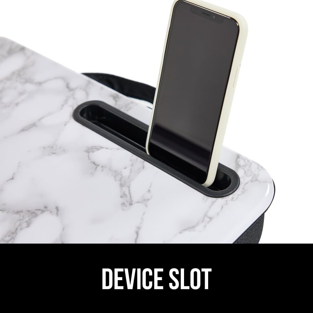 image:imageGORILLA GRIP Laptop Lap Desk with Phone Holder Pillow Cushion Desks Fit Laptops up to 156 Gifts for Home Portable Travel Workstation Tray Ledge Keep Computers in Place Light Wood ColorMarble