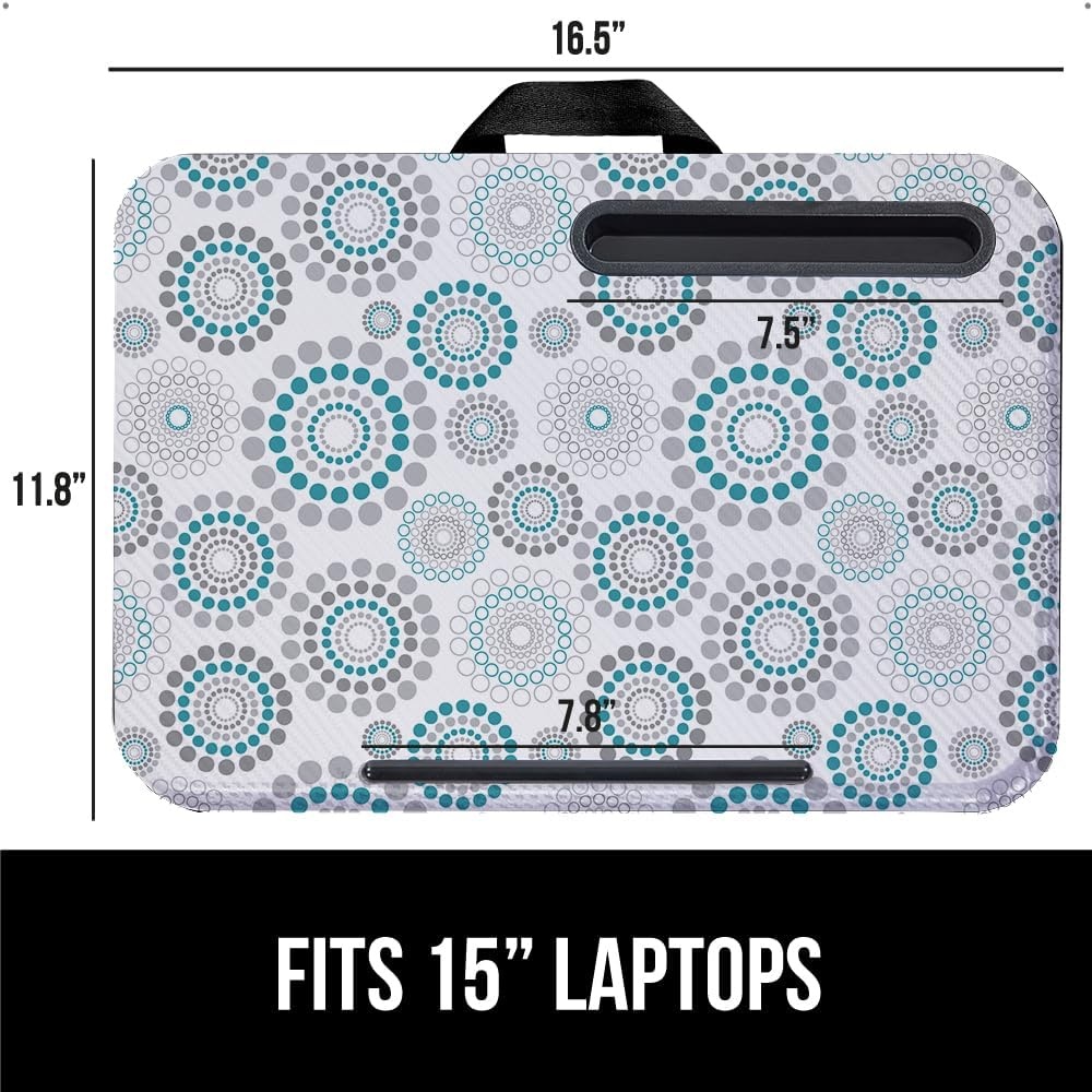 image:imageGORILLA GRIP Laptop Lap Desk with Phone Holder Pillow Cushion Desks Fit Laptops up to 156 Gifts for Home Portable Travel Workstation Tray Ledge Keep Computers in Place Light Wood ColorSpiral
