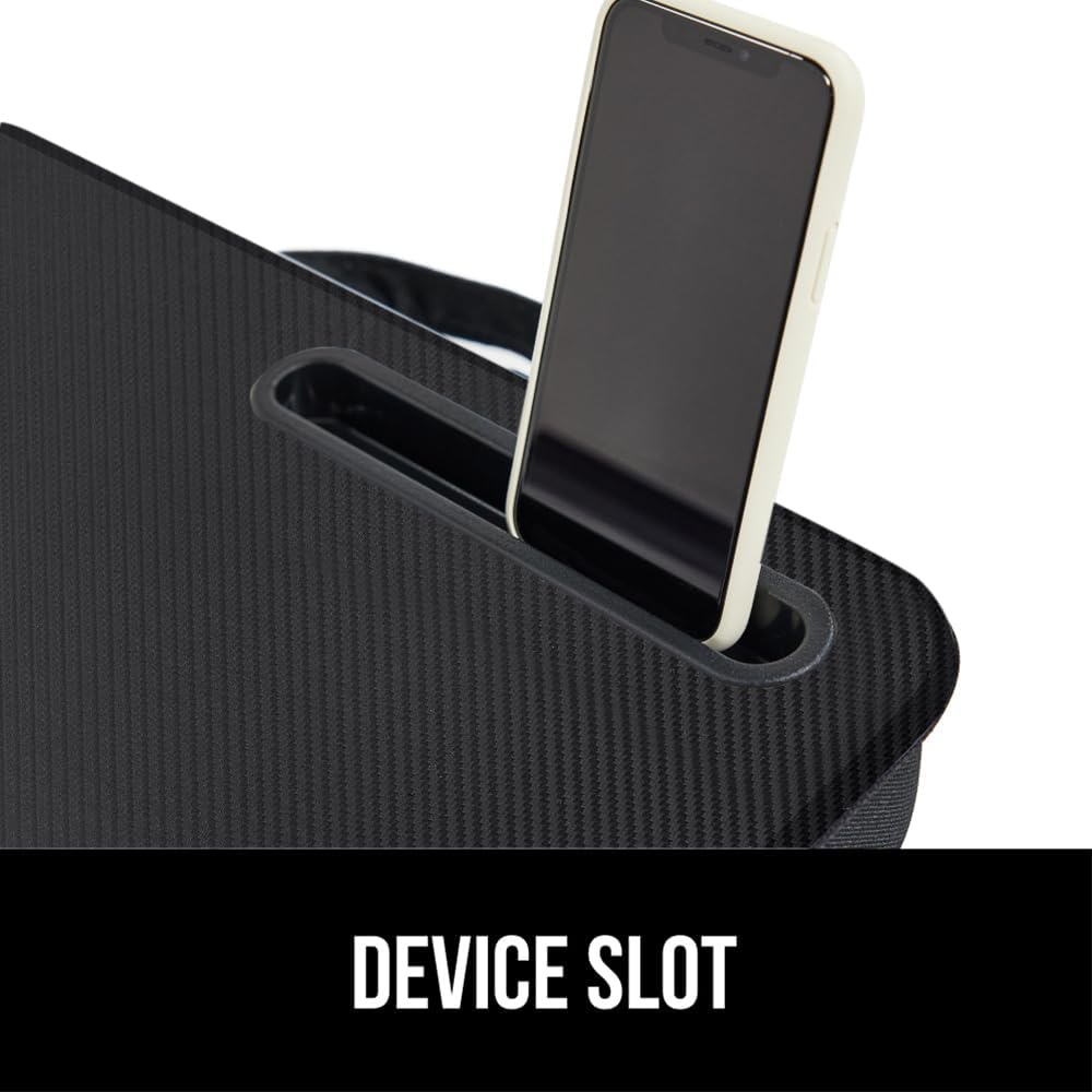 image:imageGORILLA GRIP Laptop Lap Desk with Phone Holder Pillow Cushion Desks Fit Laptops up to 156 Gifts for Home Portable Travel Workstation Tray Ledge Keep Computers in Place Light Wood ColorBlack