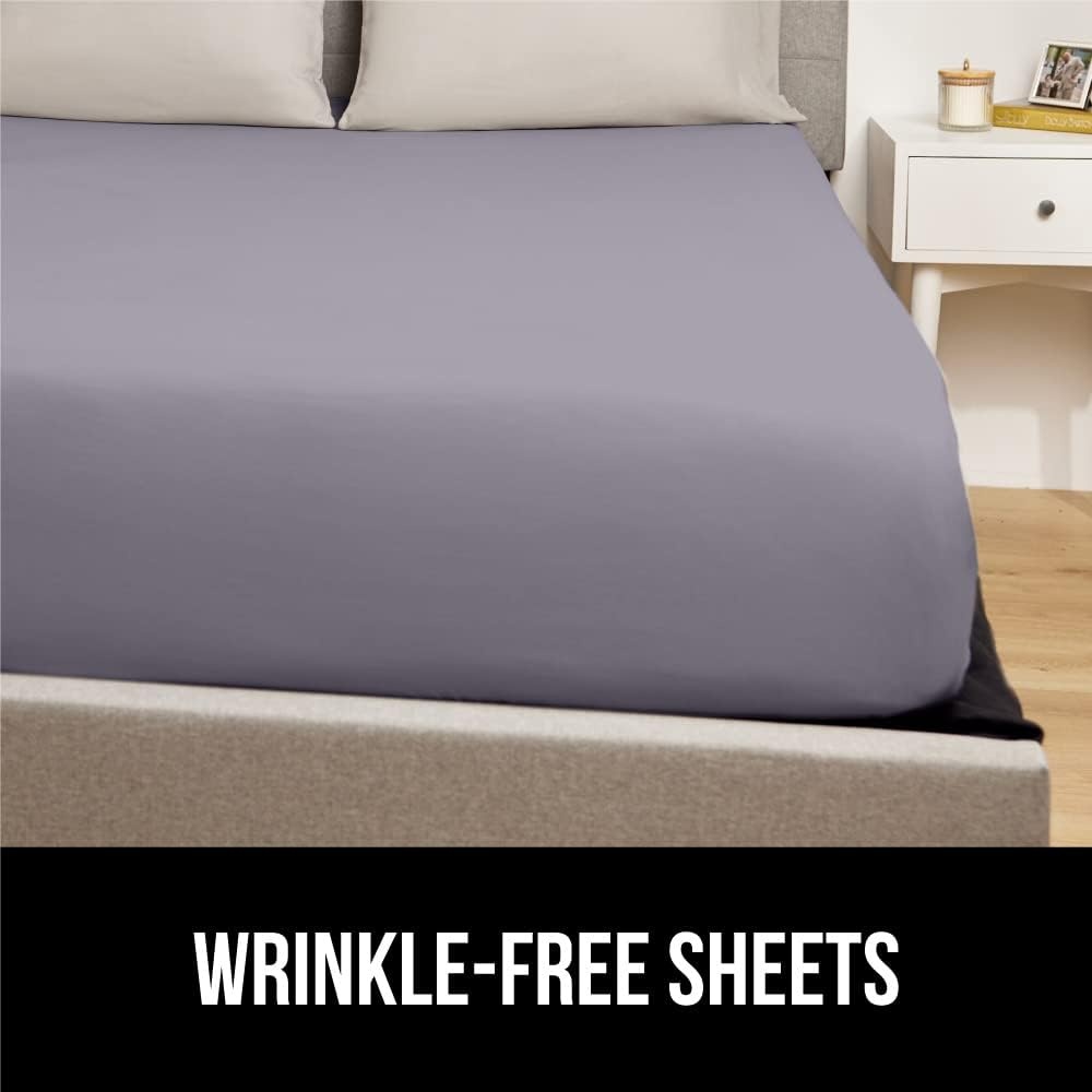 image:imageGORILLA GRIP Patented Bed Sheet Holders Adjustable Elastic Fasteners with Metal Clips Keep in Place Fitted Bedding Straps Firm Tight Suspenders for Mattress US Designed 4 Pack WhiteWhite