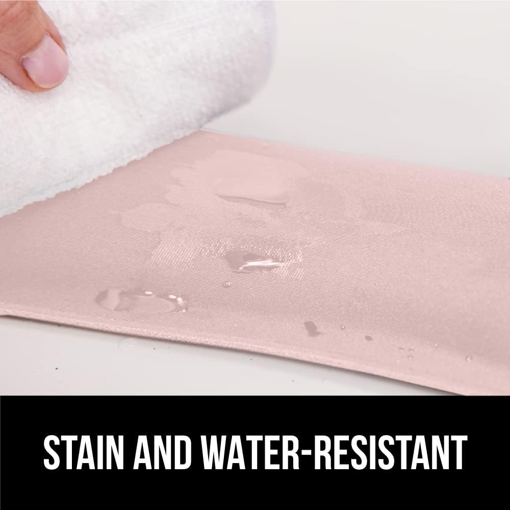 image:imageGORILLA GRIP Silky Memory Foam Keyboard Wrist Rest and Mouse Pad for Computer Ergonomic Typing Support Desk Office Supplies and Gaming Accessories Hand amp Arm Mousepad Cushions and Coaster Set BlackLight Pink