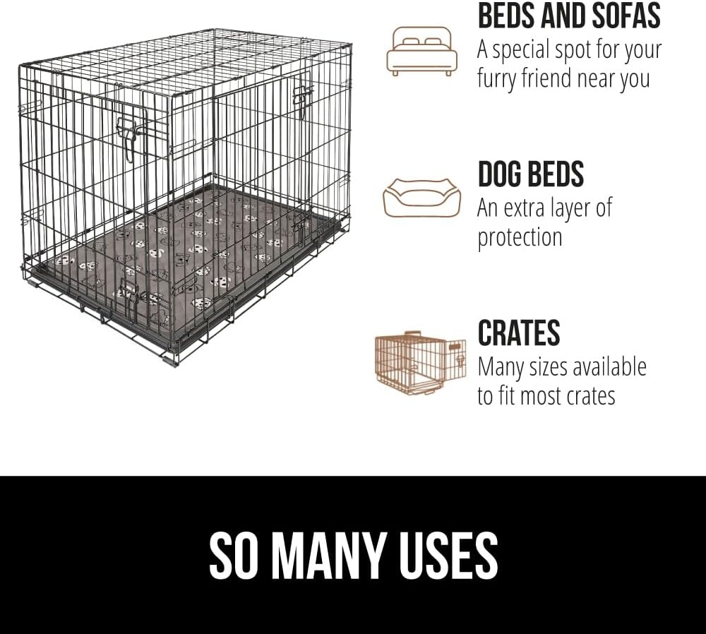 image:imageGORILLA GRIP Washable Puppy Pads 34x21 Slip Resistant Dog Crate Mat Waterproof Cloth Pee Pad for Training Puppies in Playpen Reusable Pet Incontinence Blanket Protects Sofa Furniture FloorsDog Faces