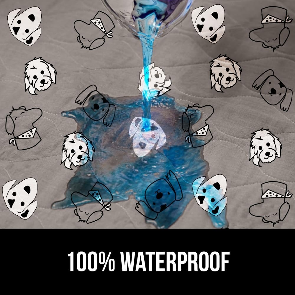 image:imageGORILLA GRIP Washable Puppy Pads 34x21 Slip Resistant Dog Crate Mat Waterproof Cloth Pee Pad for Training Puppies in Playpen Reusable Pet Incontinence Blanket Protects Sofa Furniture FloorsDog Faces