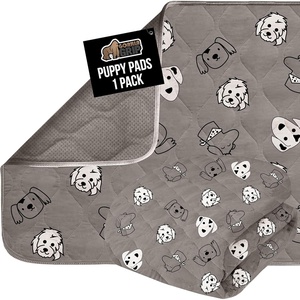 image:imageGORILLA GRIP Washable Puppy Pads 34x21 Slip Resistant Dog Crate Mat Waterproof Cloth Pee Pad for Training Puppies in Playpen Reusable Pet Incontinence Blanket Protects Sofa Furniture FloorsDog Faces