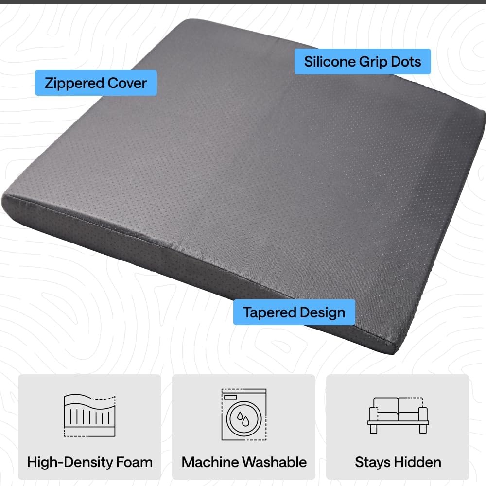 image:imageGORILLA GRIP Ergonomic High Density Couch Cushion Support Foam Quick Rebound Sofa Lifters for Sagging Cushions Stays in Place with Grip Dots Replacement Stuffing 20x19x175 Inches 1 Pack GrayGrey