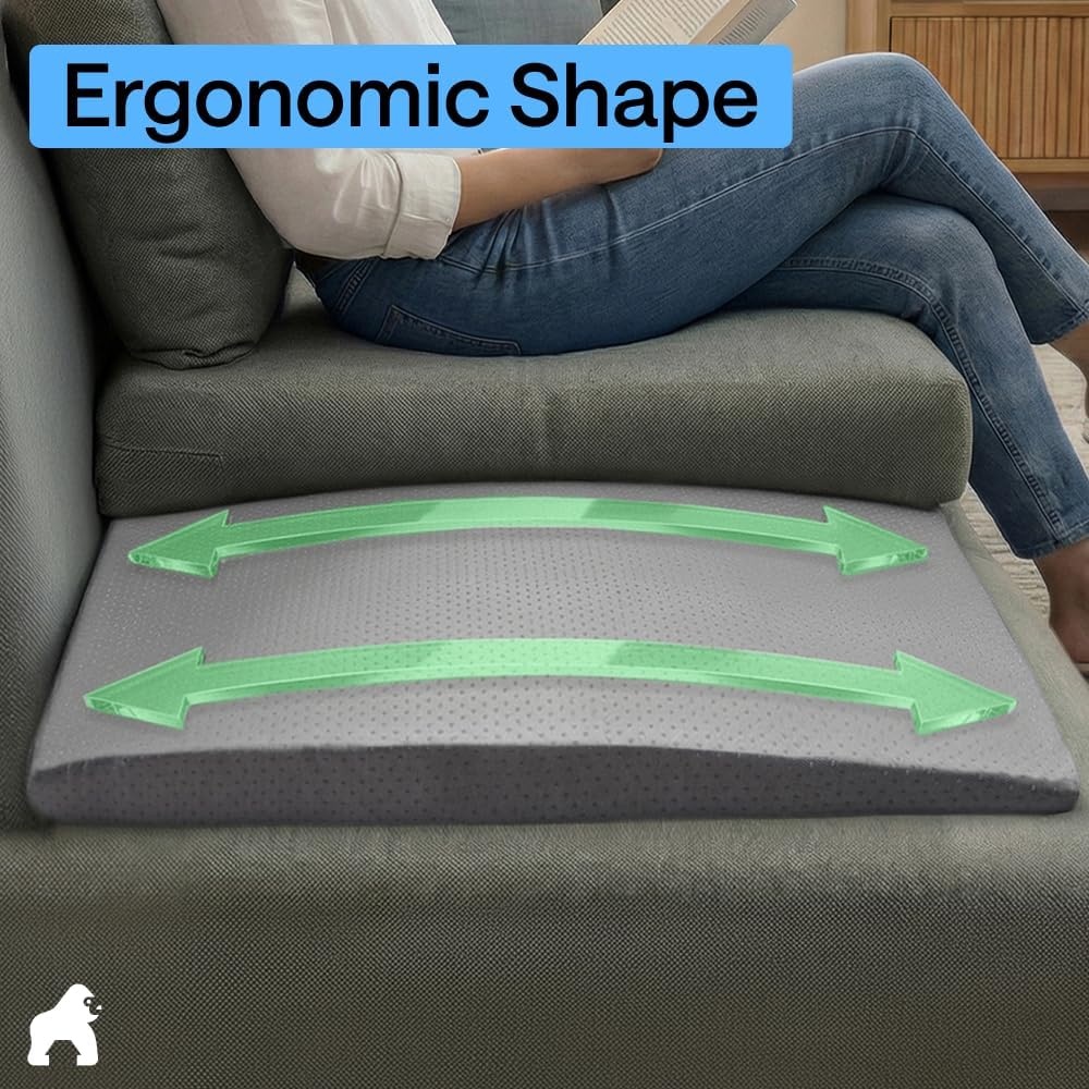 image:imageGORILLA GRIP Ergonomic High Density Couch Cushion Support Foam Quick Rebound Sofa Lifters for Sagging Cushions Stays in Place with Grip Dots Replacement Stuffing 20x19x175 Inches 1 Pack GrayGrey