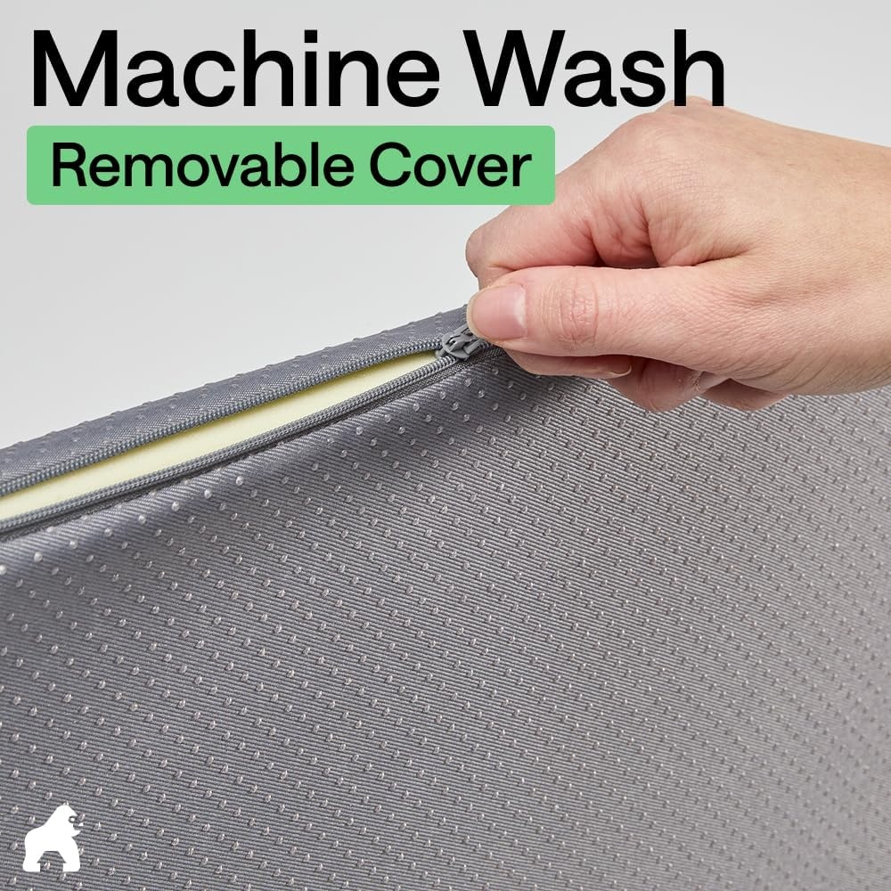 image:imageGORILLA GRIP Ergonomic High Density Couch Cushion Support Foam Quick Rebound Sofa Lifters for Sagging Cushions Stays in Place with Grip Dots Replacement Stuffing 20x19x175 Inches 1 Pack GrayGrey