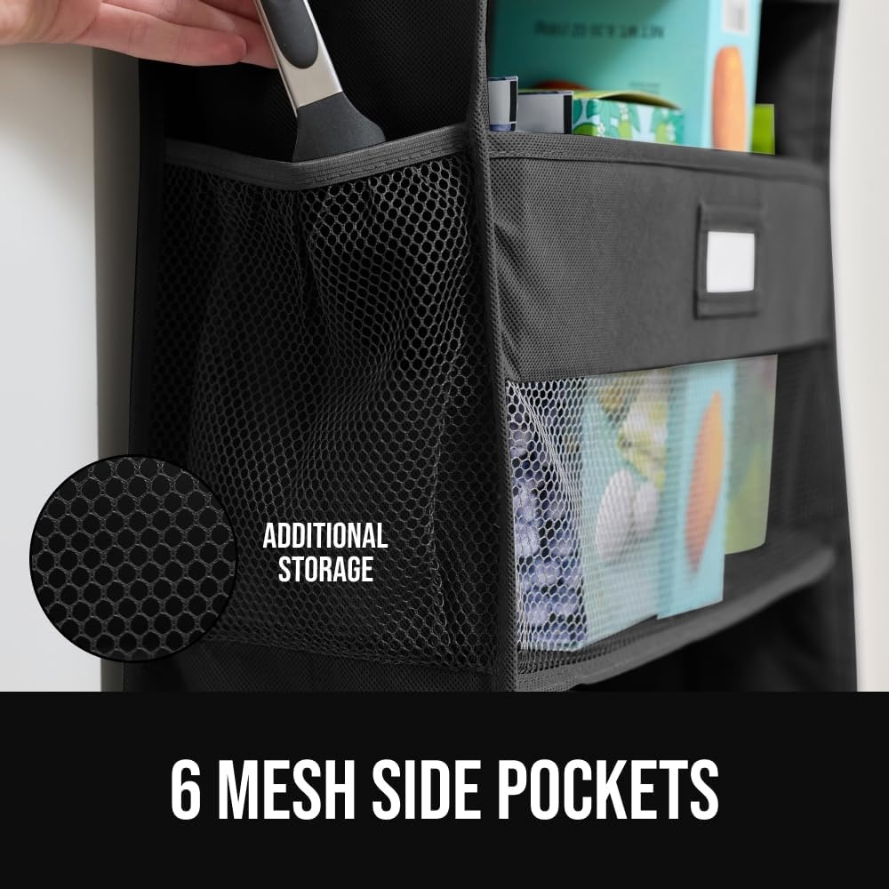 image:imageGORILLA GRIP Over the Door Shoe Organizer 24 Large Breathable Mesh Pockets Space Saving Hanging Storage Holder Closet Rack Hanger Holds Up to 40 lbs Hangs on Closets for Shoes Accessories BlackBlack