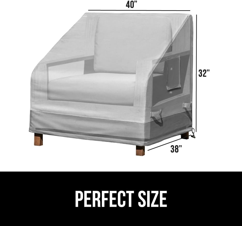 image:imageGORILLA GRIP Waterproof Large Outdoor Patio Sofa Cover 3 Seater 80 Inch Heavy Duty 600D Furniture Covers Sets for Winter Keep Cushions Dry Protects from Sun Snow Rain Windproof UV Coated2