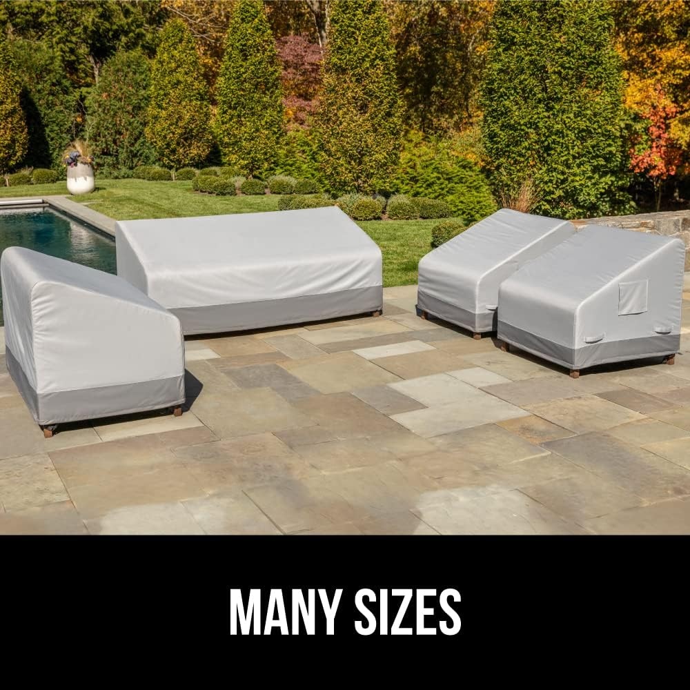 image:imageGORILLA GRIP Waterproof Large Outdoor Patio Sofa Cover 3 Seater 80 Inch Heavy Duty 600D Furniture Covers Sets for Winter Keep Cushions Dry Protects from Sun Snow Rain Windproof UV Coated1