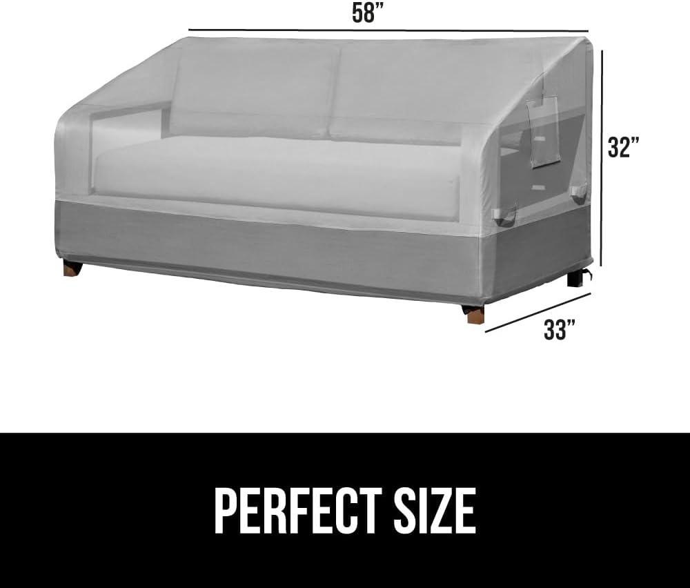 image:imageGORILLA GRIP Waterproof Large Outdoor Patio Sofa Cover 3 Seater 80 Inch Heavy Duty 600D Furniture Covers Sets for Winter Keep Cushions Dry Protects from Sun Snow Rain Windproof UV Coated1