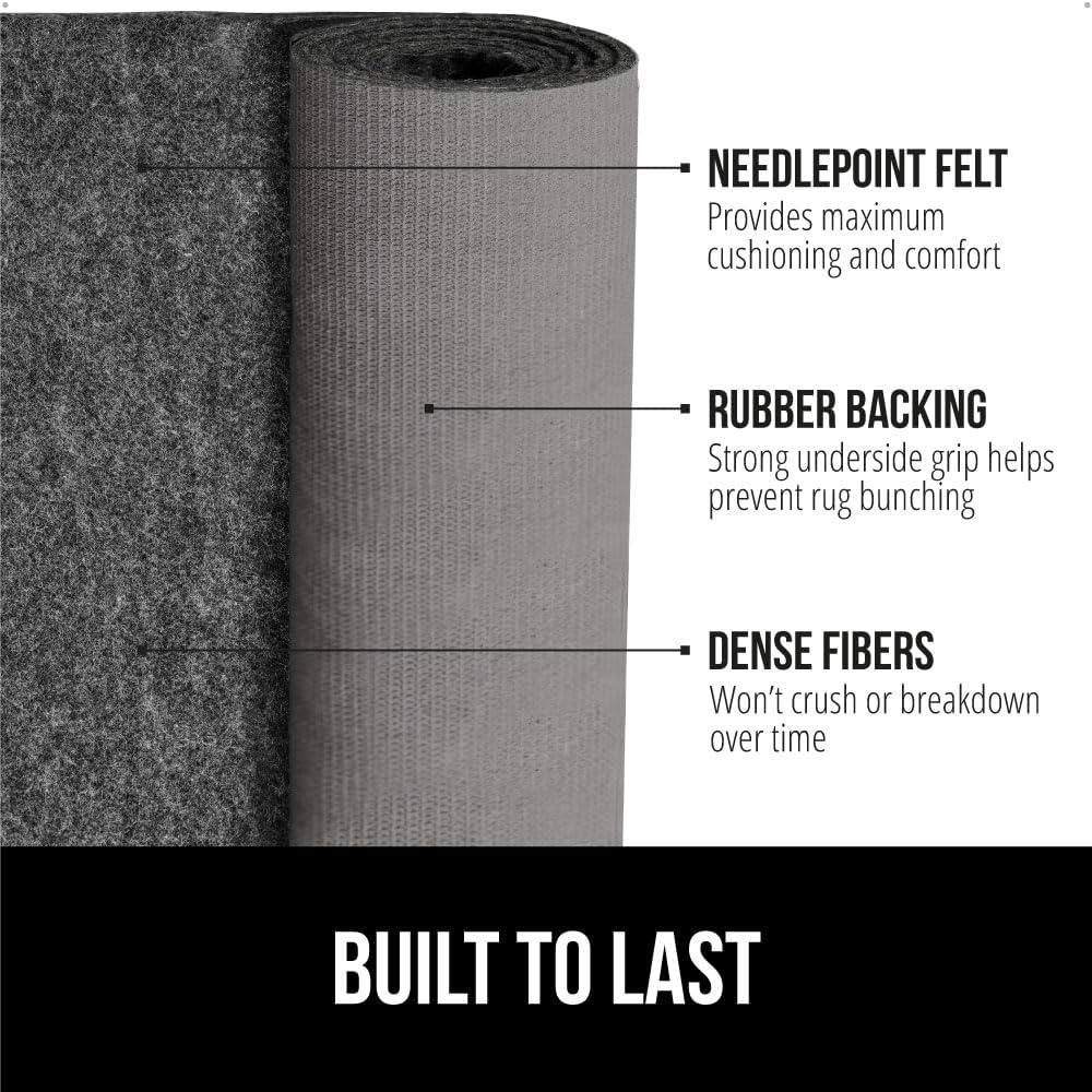 image:imageGORILLA GRIP Felt with Rubber Stay in Place Slip Resistant Rug Pad 18 inch Thick 2x8 FT Protective Padding Under Area Rugs Cushioned Gripper Pads Carpet Runners Hardwood Floors Protection4 x 6 Rectangular