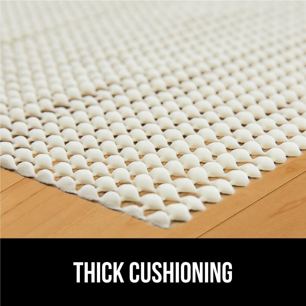 image:imageGORILLA GRIP Premium Dual Sided Thick Rug Gripper Pad for Hardwood Floors Breathable Slip Resistant Pad Grips Under Carpet Area Rugs for Hard Surface Floor Protection Easy Trim Mats 2x3 BeigeCream