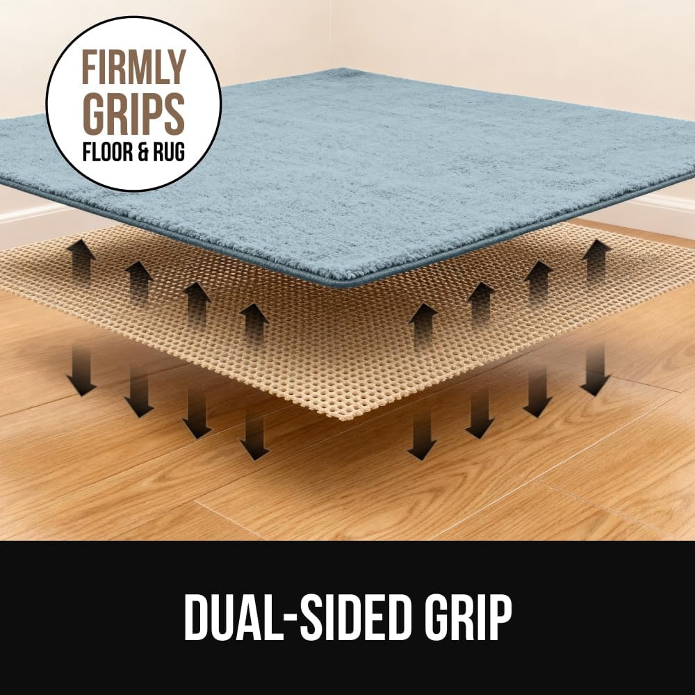 image:imageGORILLA GRIP Premium Dual Sided Thick Rug Gripper Pad for Hardwood Floors Breathable Slip Resistant Pad Grips Under Carpet Area Rugs for Hard Surface Floor Protection Easy Trim Mats 2x3 BeigeBeige