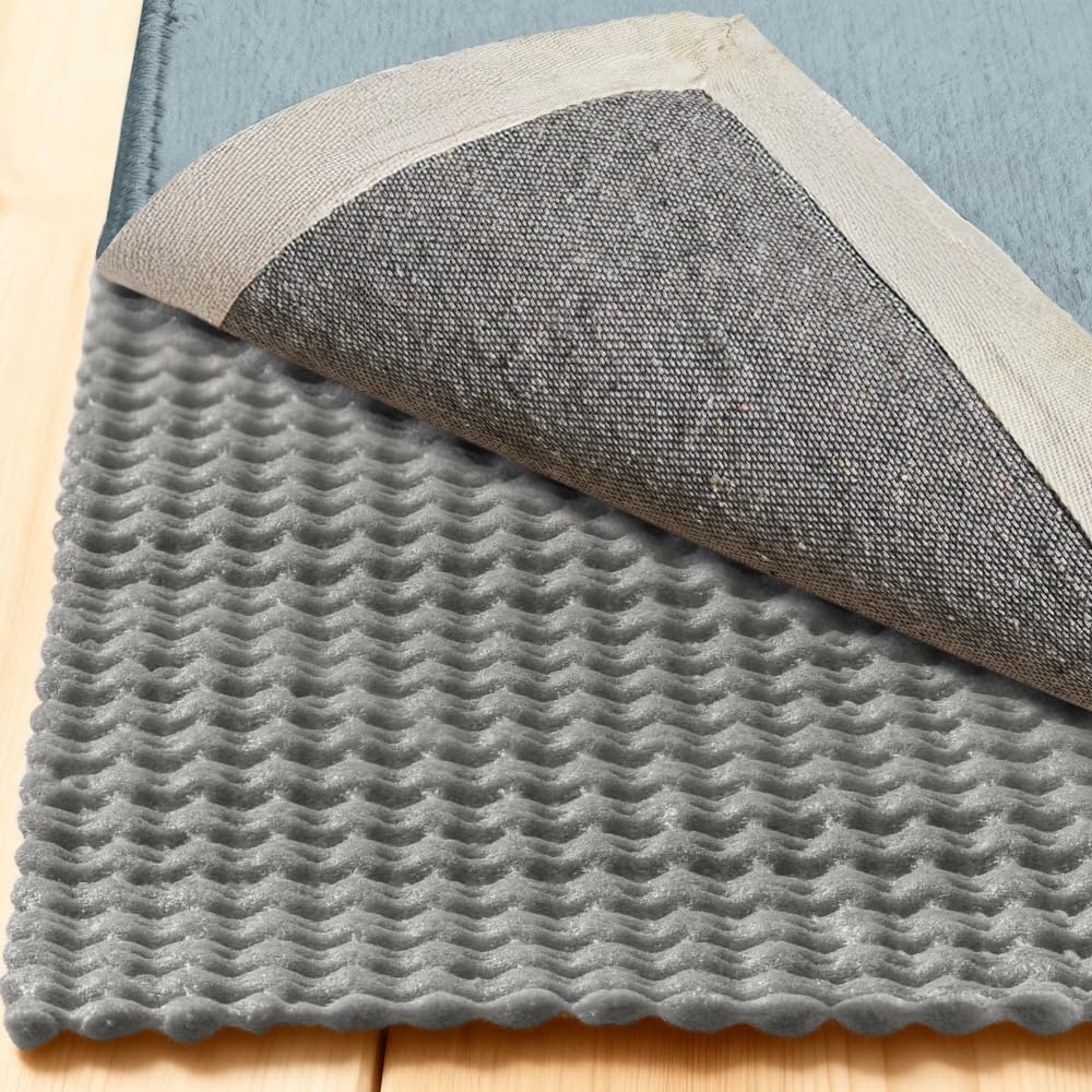 image:imageGORILLA GRIP Premium Dual Sided Thick Rug Gripper Pad for Hardwood Floors Breathable Slip Resistant Pad Grips Under Carpet Area Rugs for Hard Surface Floor Protection Easy Trim Mats 2x3 BeigeGrey