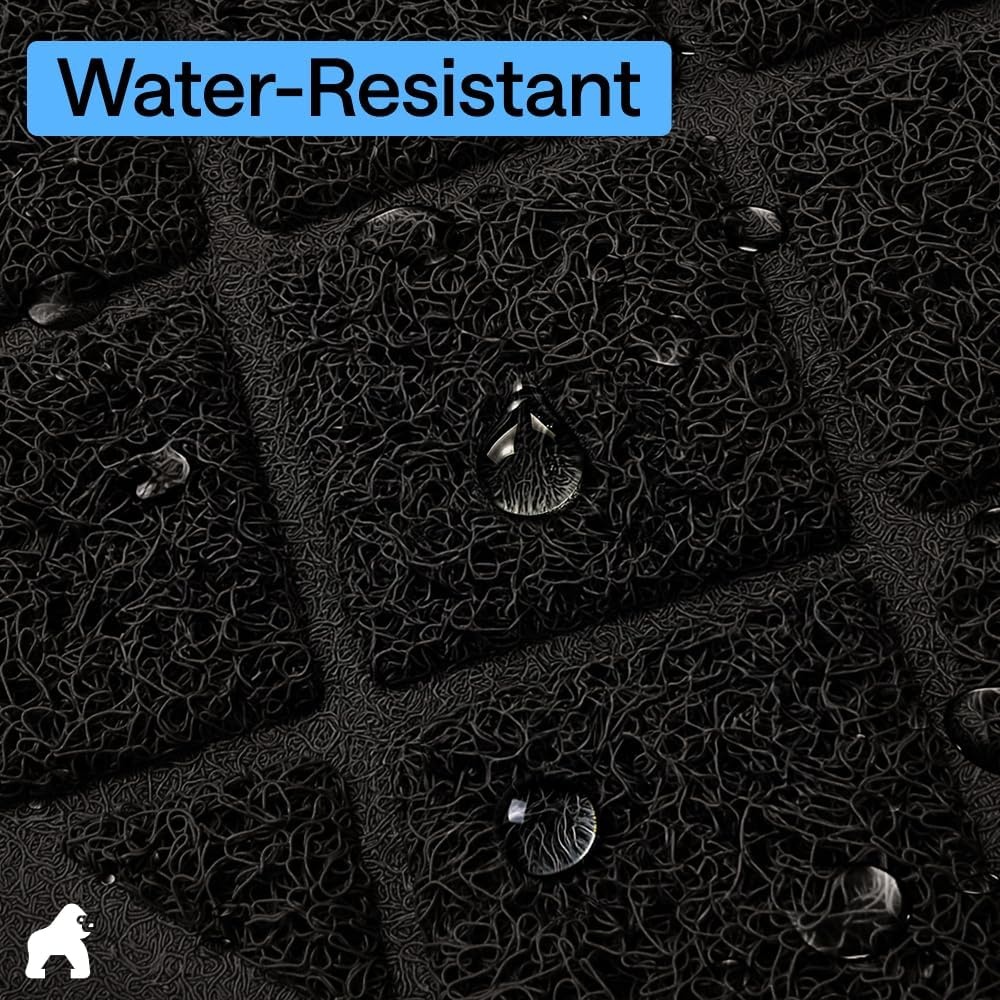 image:imageGORILLA GRIP Cat Litter Box Mat Cushioned Coil Mesh Litter Trapping Mats Scatter Control Supplies for Less Mess Phthalate Free Ultra Deep Catch Grooves Rinse or Vacuum to Clean 24x17 GrayBlack