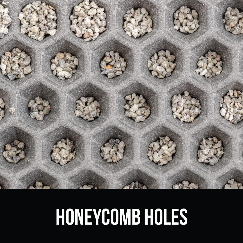 image:imageGORILLA GRIP Honeycomb Cat Litter Box Mat Two Layer Trapping Waste Mats Soft On Paws Litter Box Supplies and Essentials for Indoor Cats Traps Excess Water Resistant for Floors 24x15 GrayGray
