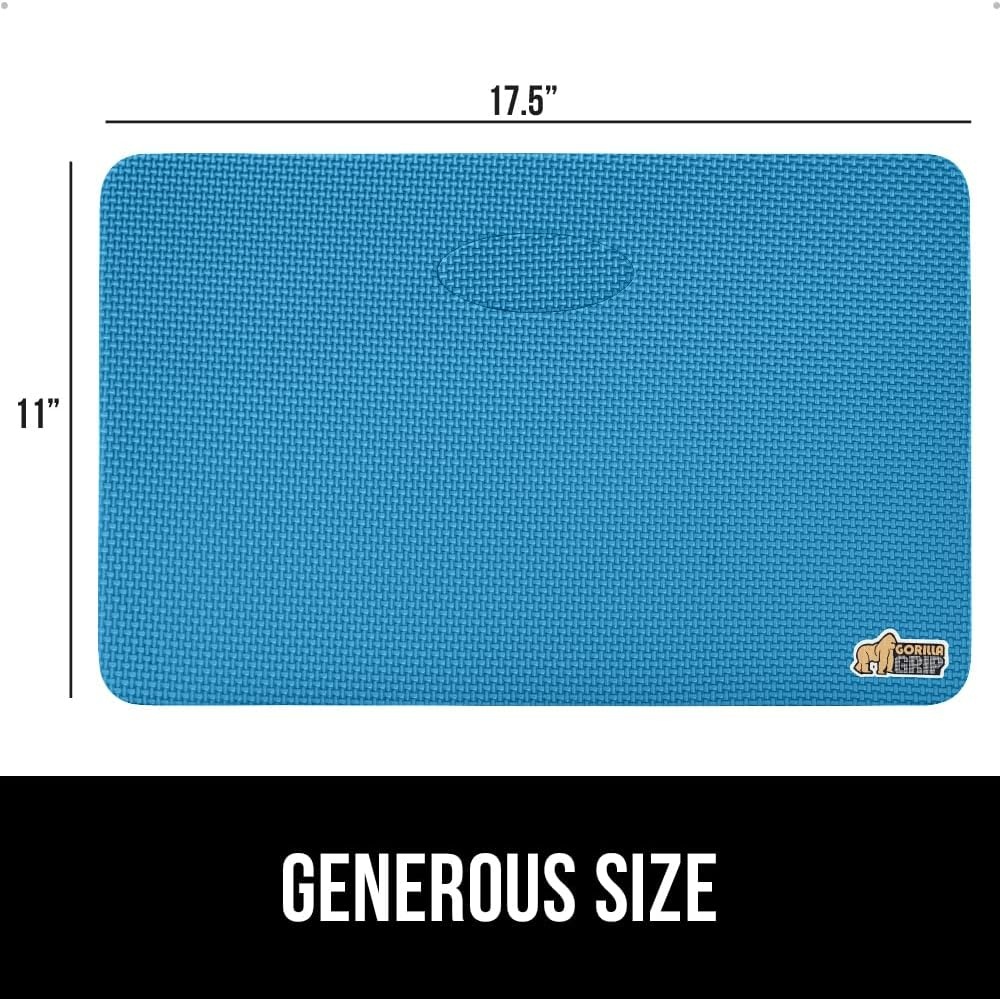 image:imageGORILLA GRIP Extra Thick Patent Pending Supportive Foam Kneeling Pad Large Cushion Knee Pads for Gardening Baby Bath Time Dirt and Water Resistant Workout and Garden Supplies 175x11 BlackBlue