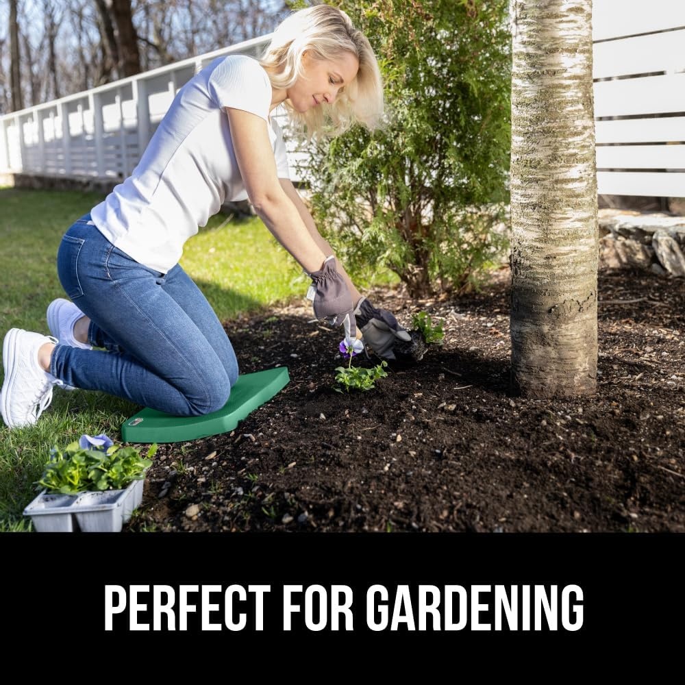 image:imageGORILLA GRIP Extra Thick Patent Pending Supportive Foam Kneeling Pad Large Cushion Knee Pads for Gardening Baby Bath Time Dirt and Water Resistant Workout and Garden Supplies 175x11 BlackGrass