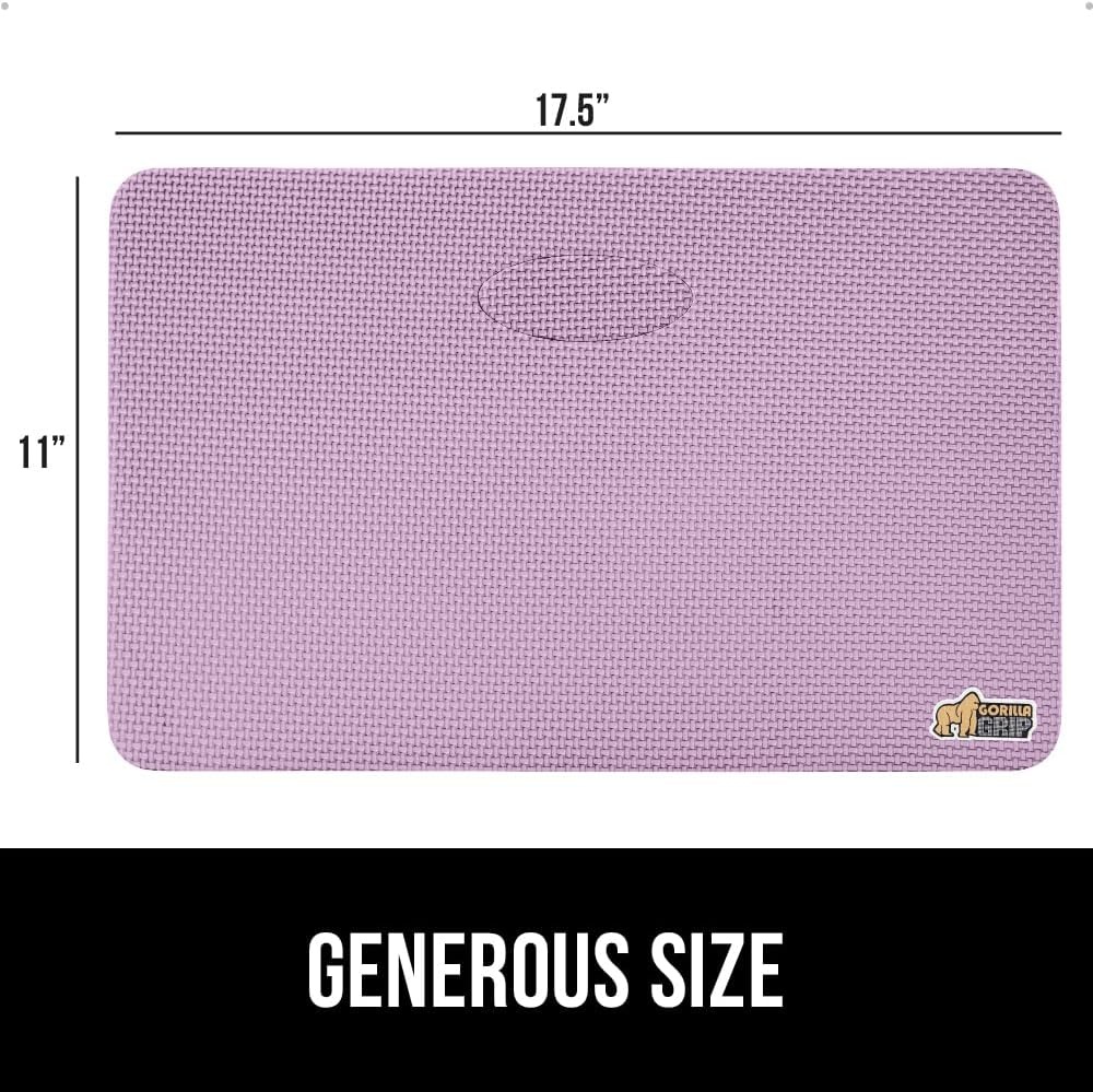 image:imageGORILLA GRIP Extra Thick Patent Pending Supportive Foam Kneeling Pad Large Cushion Knee Pads for Gardening Baby Bath Time Dirt and Water Resistant Workout and Garden Supplies 175x11 BlackPurple