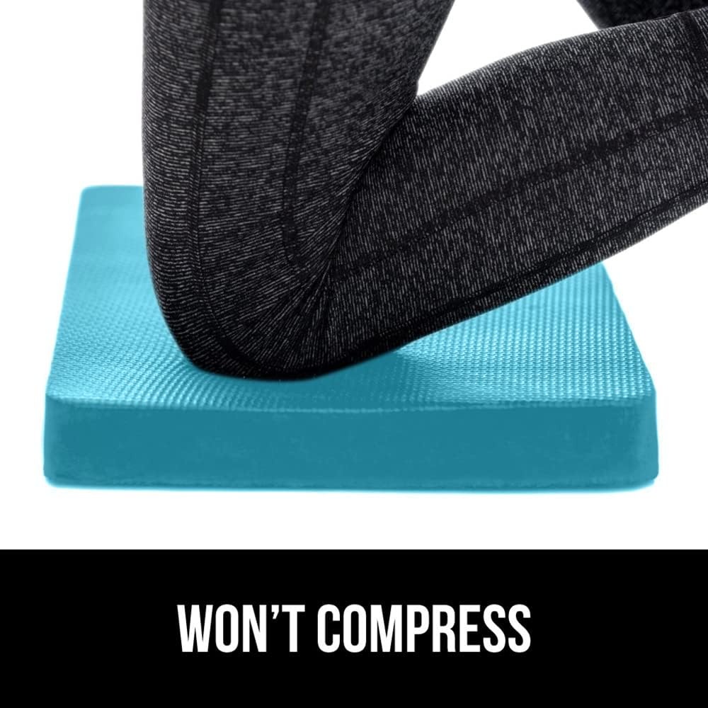 image:imageGORILLA GRIP Extra Thick Patent Pending Supportive Foam Kneeling Pad Large Cushion Knee Pads for Gardening Baby Bath Time Dirt and Water Resistant Workout and Garden Supplies 175x11 BlackTurquoise