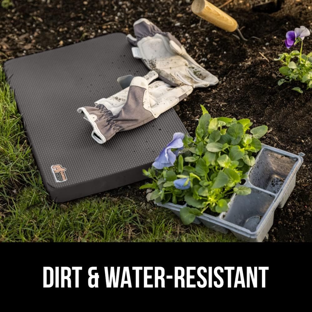image:imageGORILLA GRIP Extra Thick Patent Pending Supportive Foam Kneeling Pad Large Cushion Knee Pads for Gardening Baby Bath Time Dirt and Water Resistant Workout and Garden Supplies 175x11 BlackCharcoal
