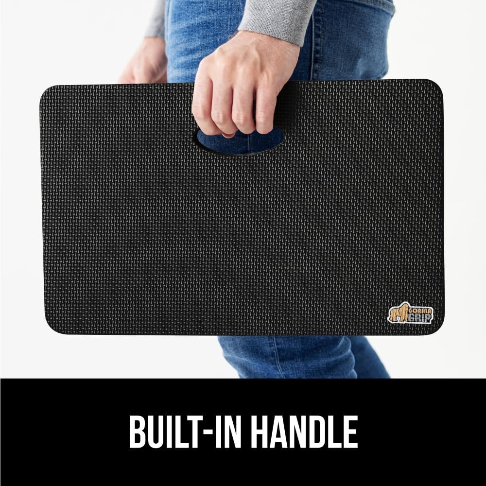 image:imageGORILLA GRIP Extra Thick Patent Pending Supportive Foam Kneeling Pad Large Cushion Knee Pads for Gardening Baby Bath Time Dirt and Water Resistant Workout and Garden Supplies 175x11 BlackBlack