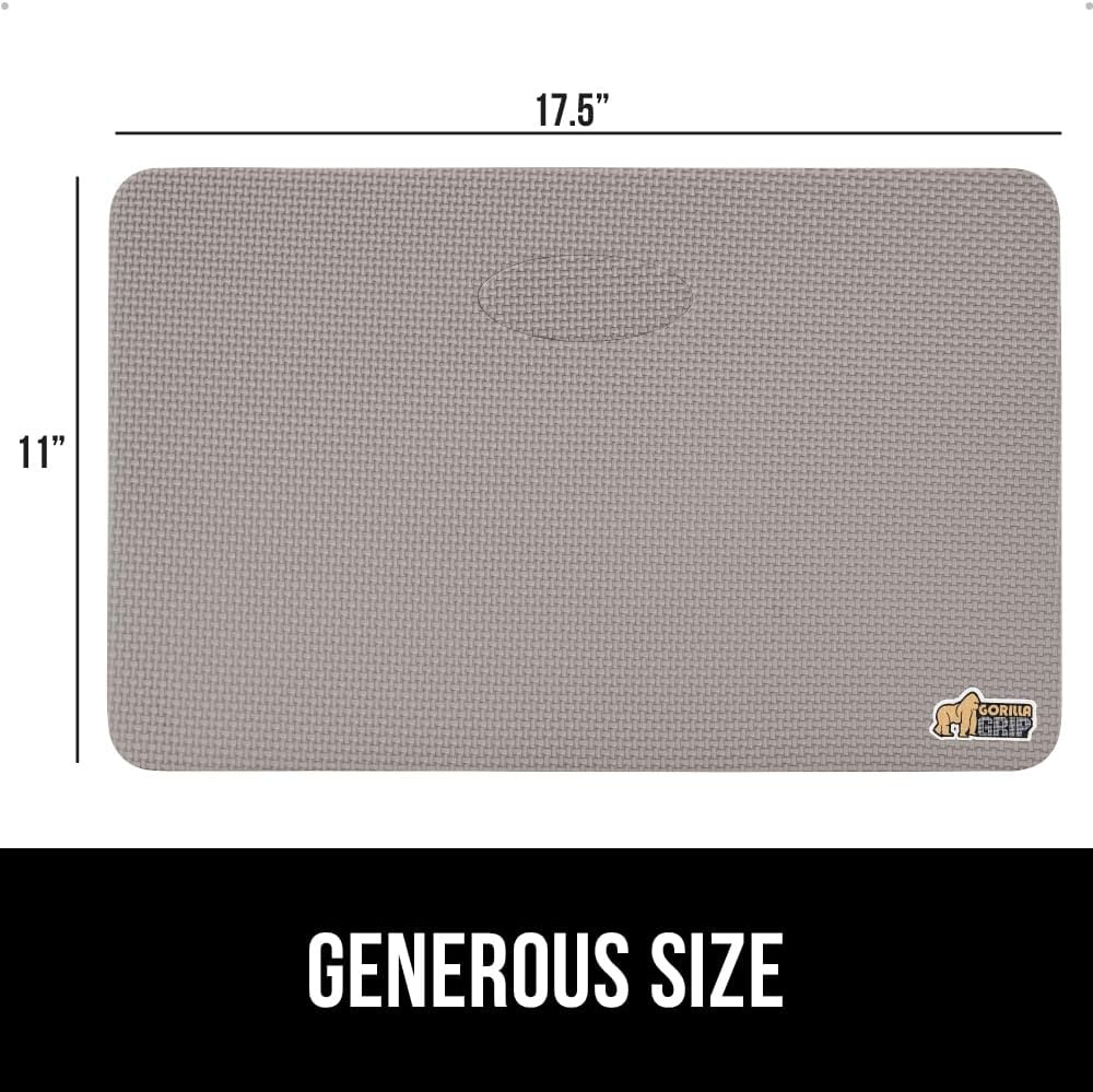 image:imageGORILLA GRIP Extra Thick Patent Pending Supportive Foam Kneeling Pad Large Cushion Knee Pads for Gardening Baby Bath Time Dirt and Water Resistant Workout and Garden Supplies 175x11 BlackGray