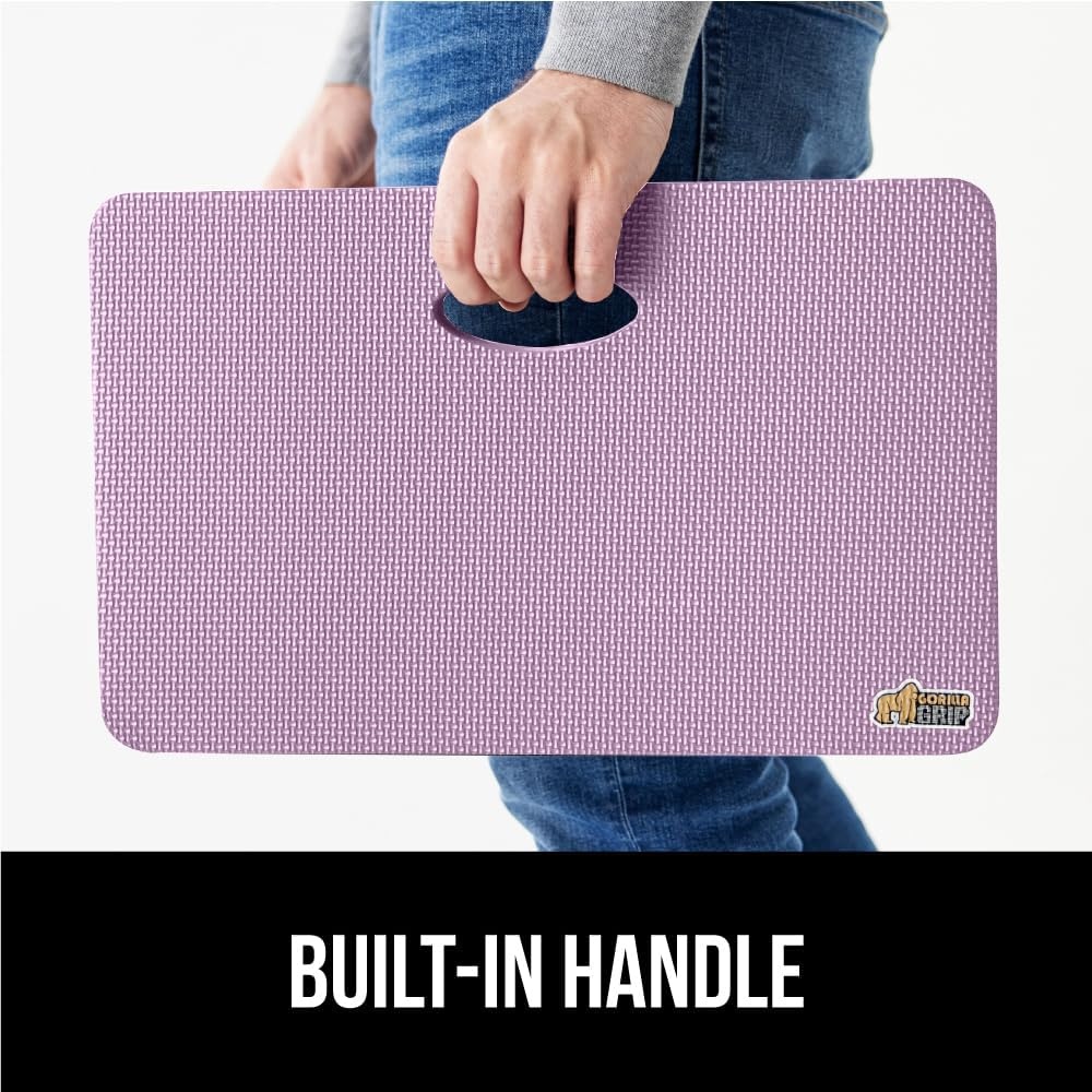 image:imageGORILLA GRIP Extra Thick Patent Pending Supportive Foam Kneeling Pad Large Cushion Knee Pads for Gardening Baby Bath Time Dirt and Water Resistant Workout and Garden Supplies 175x11 BlackPurple