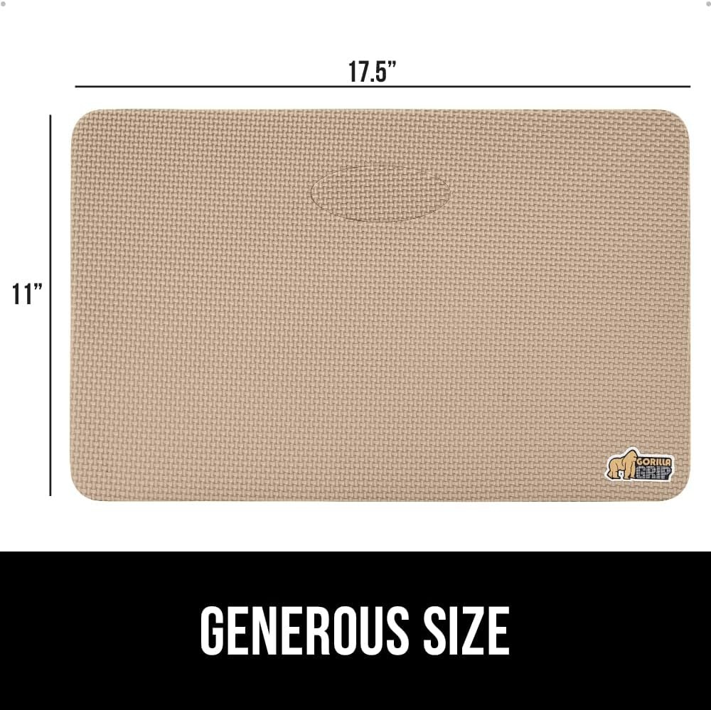 image:imageGORILLA GRIP Extra Thick Patent Pending Supportive Foam Kneeling Pad Large Cushion Knee Pads for Gardening Baby Bath Time Dirt and Water Resistant Workout and Garden Supplies 175x11 BlackBeige