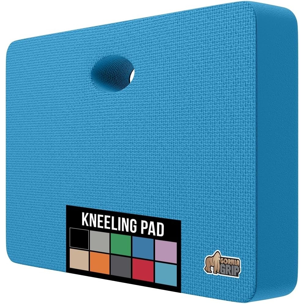 image:imageGORILLA GRIP Extra Thick Patent Pending Supportive Foam Kneeling Pad Large Cushion Knee Pads for Gardening Baby Bath Time Dirt and Water Resistant Workout and Garden Supplies 175x11 BlackBlue