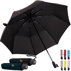 image:imageGORILLA GRIP Compact Travel Size Umbrella for Rain Sleek Design Fits Backpack Purse and Carry On Lightweight Under 1lb One Click Open and Close Wind Resistant Durable Waterproof Quick Dry BlackHunter Green  Black