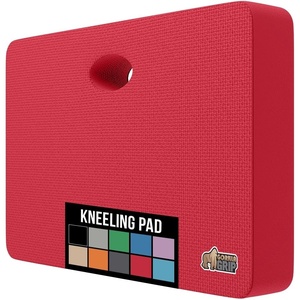image:imageGORILLA GRIP Extra Thick Patent Pending Supportive Foam Kneeling Pad Large Cushion Knee Pads for Gardening Baby Bath Time Dirt and Water Resistant Workout and Garden Supplies 175x11 BlackRed
