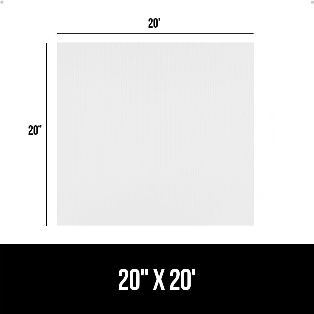 image:imageGORILLA GRIP DuraGuard Shelf Liner NonAdhesive Cabinet Liners for Kitchen Drawers Shelves Refrigerator Pantry Storage Bathroom Closet Durable Waterproof BPA Free Ribbed Plastic 12x20 ClearBright White Ribbed