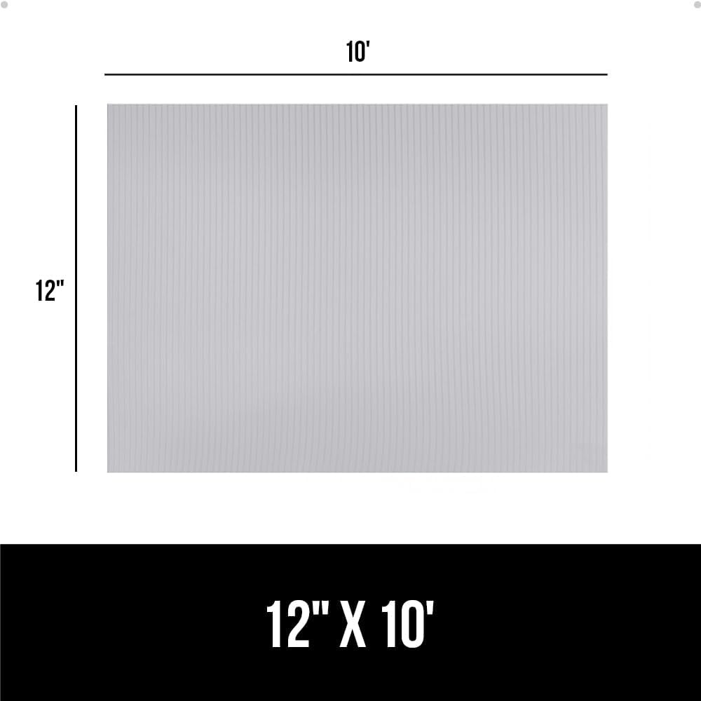image:imageGORILLA GRIP DuraGuard Shelf Liner NonAdhesive Cabinet Liners for Kitchen Drawers Shelves Refrigerator Pantry Storage Bathroom Closet Durable Waterproof BPA Free Ribbed Plastic 12x20 ClearLight Gray Ribbed