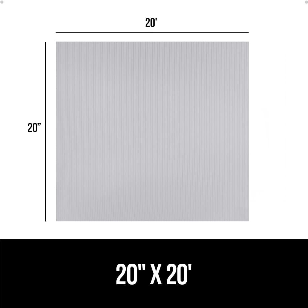 image:imageGORILLA GRIP DuraGuard Shelf Liner NonAdhesive Cabinet Liners for Kitchen Drawers Shelves Refrigerator Pantry Storage Bathroom Closet Durable Waterproof BPA Free Ribbed Plastic 12x20 ClearLight Gray Ribbed